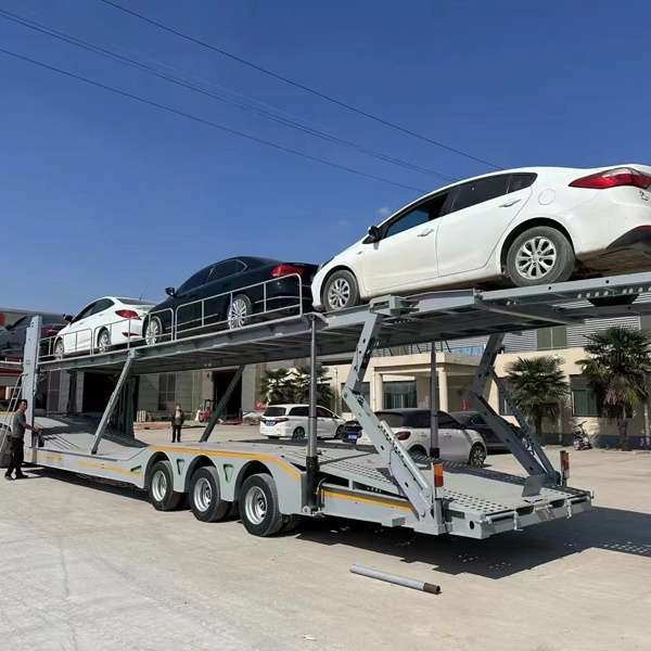 Central Asian Five Countries European-Style Car Carrier Cage Trailers