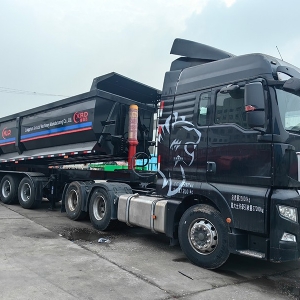 出口U型后翻自卸半挂车